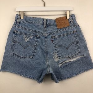 Levi's SilverTab Butt Rip Jean Cut Off Shorts